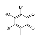 3,5-dibromo-4-hydroxy-6-methylcyclohexa-3,5-diene-1,2-dione Structure
