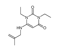 1,3-diethyl-6-(β-methylallyl)aminouracil Structure