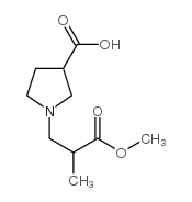 1-(2-甲氧基羰基丙基)-吡咯烷-3-羧酸结构式