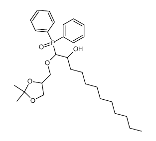 1-(2,2-Dimethyl-[1,3]dioxolan-4-ylmethoxy)-1-(diphenyl-phosphinoyl)-dodecan-2-ol Structure