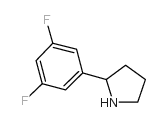 2-(3,5-二氟苯基)吡咯烷结构式