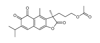 (R)-3-(3-acetoxypropyl)-2,3,5,6-tetrahydro-7-isopropyl-3,4-dimethylnaphtho<2,3-b>furan-2,5,6-trione Structure