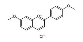 1-Benzopyrylium, 7-methoxy-2-(4-methoxyphenyl)-, chloride Structure