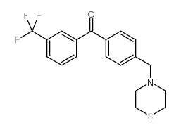 4'-THIOMORPHOLINOMETHYL-3-TRIFLUOROMETHYLBENZOPHENONE结构式