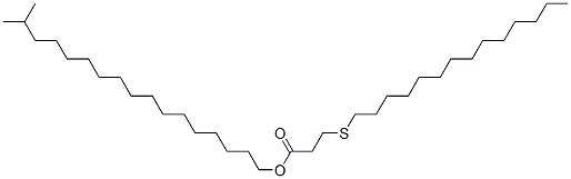 3-(十四烷基硫)丙酸-异十八烷基酯结构式