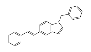 1-Benzyl-5-(trans-2-phenyl-1-ethenyl)indole结构式