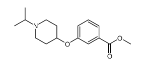 methyl 3-(1-propan-2-ylpiperidin-4-yl)oxybenzoate结构式