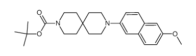 9-(6-methoxy-naphthalen-2-yl)-3,9-diaza-spiro[5.5]undecane-3-carboxylic acid tert-butyl ester结构式