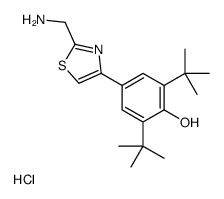 4-[2-(aminomethyl)-1,3-thiazol-4-yl]-2,6-ditert-butylphenol,hydrochloride Structure