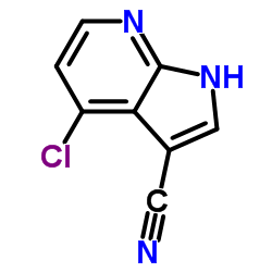 4-氯-1H-吡咯并[2,3-b]吡啶-3-甲腈结构式