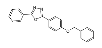 2-phenyl-5-(4-phenylmethoxyphenyl)-1,3,4-oxadiazole结构式