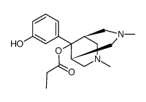 3,7-dimethyl-9-(m-hydroxyphenyl)-9-(propionyloxyoxy)-3,7-diazabicyclo<3.3.1>nonane Structure