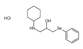 1-(cyclohexylamino)-3-phenylselanylpropan-2-ol,hydrochloride结构式