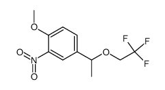 1-(4-methoxy-3-nitrophenyl)ethyl 2,2,2-trifluoroethyl ether Structure