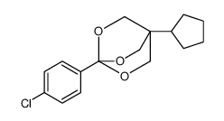 4-(4-chlorophenyl)-1-cyclopentyl-3,5,8-trioxabicyclo[2.2.2]octane Structure