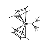(pentamethylcyclopentadienyl)2SmCH(TMS)2 Structure