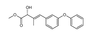 (E)-(R)-methyl 2-hydroxy-3-methyl-4-(3-phenoxyphenyl)-3-butenoate结构式