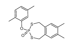 7-(2,5-Dimethyl-phenoxy)-2,3-dimethyl-5,9-dihydro-6,8-dithia-7-phospha-benzocycloheptene 7-oxide Structure