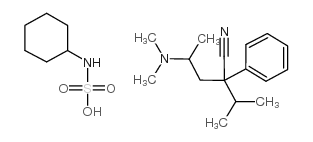 N-cyclohexylsulphamic acid, compound with alpha-[2-(dimethylamino)propyl]-alpha-isopropylbenzene-1-acetonitrile (1:1) Structure