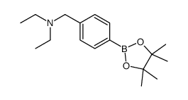 N-乙基-N-(4-(4,4,5,5-四甲基-1,3,2-二氧硼戊环-2-基)苄基)乙胺结构式