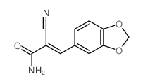 2-Propenamide,3-(1,3-benzodioxol-5-yl)-2-cyano-结构式