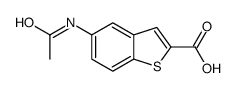 5-(ACETYLAMINO)-1-BENZOTHIOPHENE-2-CARBOXYLIC ACID结构式