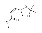 methyl (Z)-3-(2,2-dimethyl-1,3-dioxolan-4-yl)-2-propenoate结构式