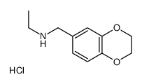 N-((2,3-二氢苯并[b][1,4]二噁英-6-基)甲基)乙胺盐酸盐结构式