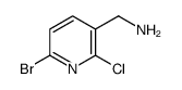 (6-bromo-2-chloropyridin-3-yl)methanamine Structure