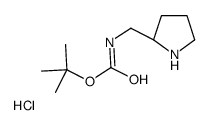 R-2-(BOC-氨基甲基)吡咯烷盐酸盐结构式