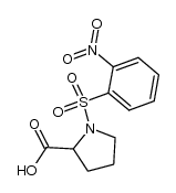 N-(2-nitrophenylsulphonyl)pyrrolidine-2-carboxylic acid结构式
