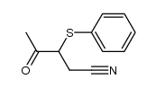 4-oxo-3-phenylthiopentanenitrile结构式