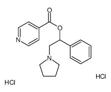 (1-phenyl-2-pyrrolidin-1-ylethyl) pyridine-4-carboxylate,dihydrochloride Structure