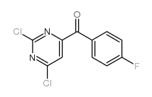 (2,6-二氯嘧啶-4-基)-(4-氟苯基)甲酮结构式