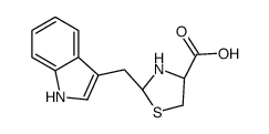(2R)-2-(1H-indol-3-ylmethyl)-1,3-thiazolidine-4-carboxylic acid结构式