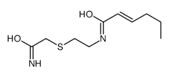N-[2-(2-amino-2-oxoethyl)sulfanylethyl]hex-2-enamide结构式