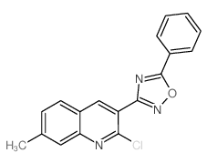 2-chloro-7-methyl-3-(5-phenyl-1,2,4-oxadiazol-3-yl)quinoline Structure