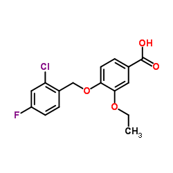4-[(2-Chloro-4-fluorobenzyl)oxy]-3-ethoxybenzoic acid Structure