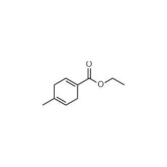 4-甲基环六-1,4-二烯-1-甲酸乙酯结构式