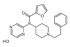 N-[1-(2-phenylethyl)piperidin-4-yl]-N-pyrazin-2-ylfuran-2-carboxamide,hydrochloride结构式