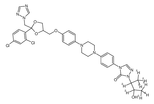 Hydroxy Itraconazole (isomer D8)结构式