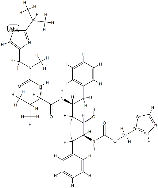 利托那韦-13C3结构式