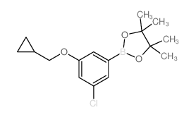 2-(3-氯-5-(环丙基甲氧基)苯基)-4,4,5,5-四甲基-1,3,2-二氧硼杂环戊烷结构式