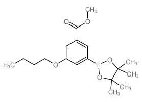3-丁氧基-5-(甲氧基羰基)苯硼酸频那醇酯结构式