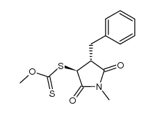 S-((3S,4R)-4-benzyl-1-methyl-2,5-dioxopyrrolidin-3-yl) O-methyl carbonodithioate结构式