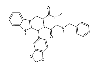 (1R,3R)-methyl-1,2,3,4-tetrahydro-2-(2-(benzyl(methyl)amino)acetyl)-1-(3,4-methylenedioxyphenyl)-9H-pyrido[3,4-b]indole-3-carboxylate Structure