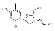 N-[(2S,3S,5R)-2-(hydroxymethyl)-5-(5-methyl-2,4-dioxopyrimidin-1-yl)oxolan-3-yl]formamide结构式