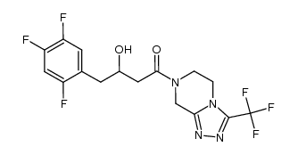 (R/S)-3-hydroxy-1-(3-(trifluoromethyl)-5,6-dihydro-[1,2,4]triazolo[4,3-a]pyrazin-7(8H)-yl)-4-(2,4,5-trifluorophenyl)butan-1-one Structure