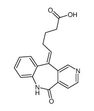 Pentanoic acid, 5-(5,6-dihydro-5-oxo-11H-pyrido(4,3-c)(1)benzazepin-11-ylidene)- structure