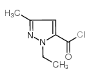 1-乙基-3-甲基-1H-吡唑-5-羰酰氯结构式